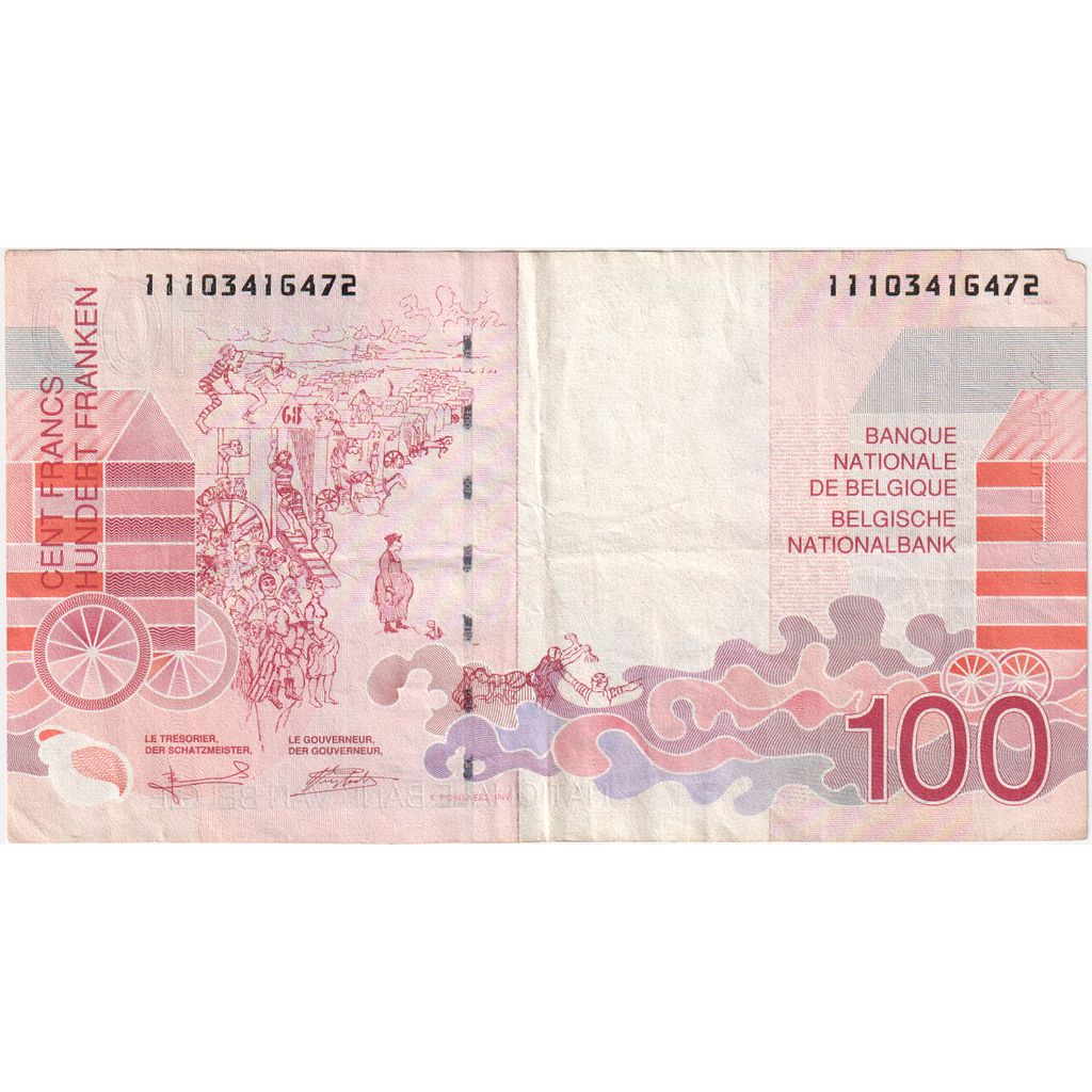 Belgium, 100 Francs, Undated (1995-2001), KM:147, VF(30-35)