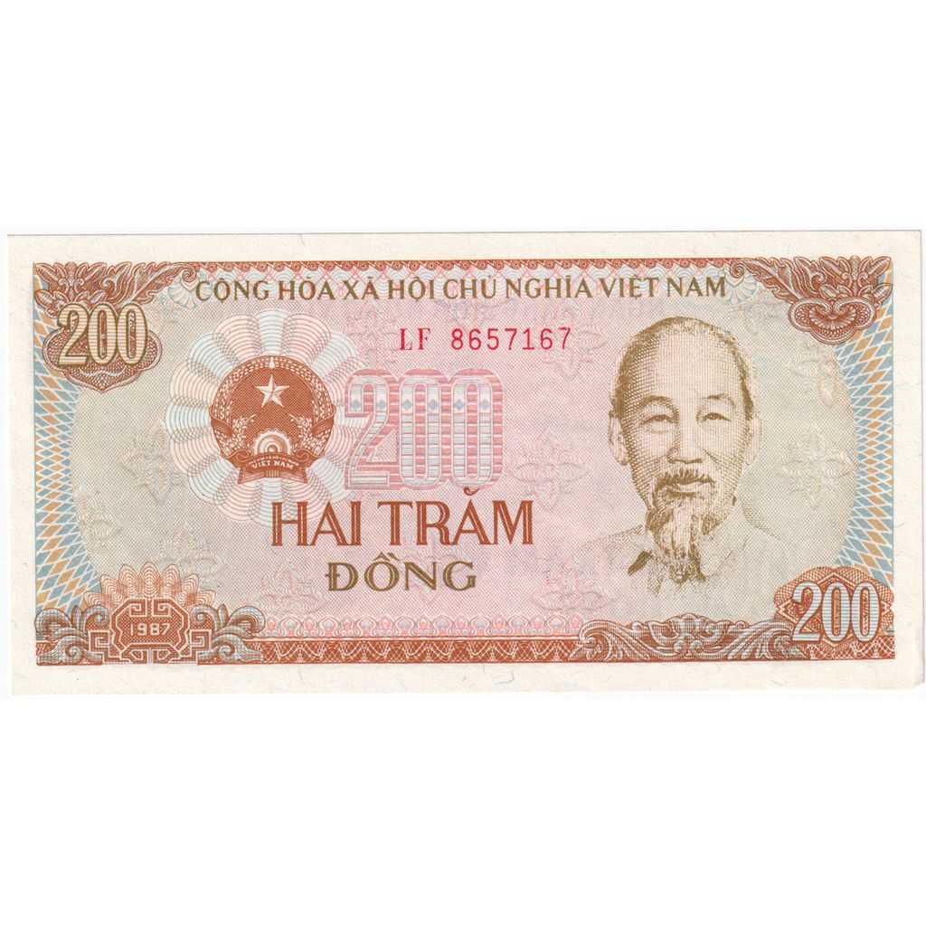 Viet Nam, 200 D<ox>ng, 1987, KM:100a, NEUF