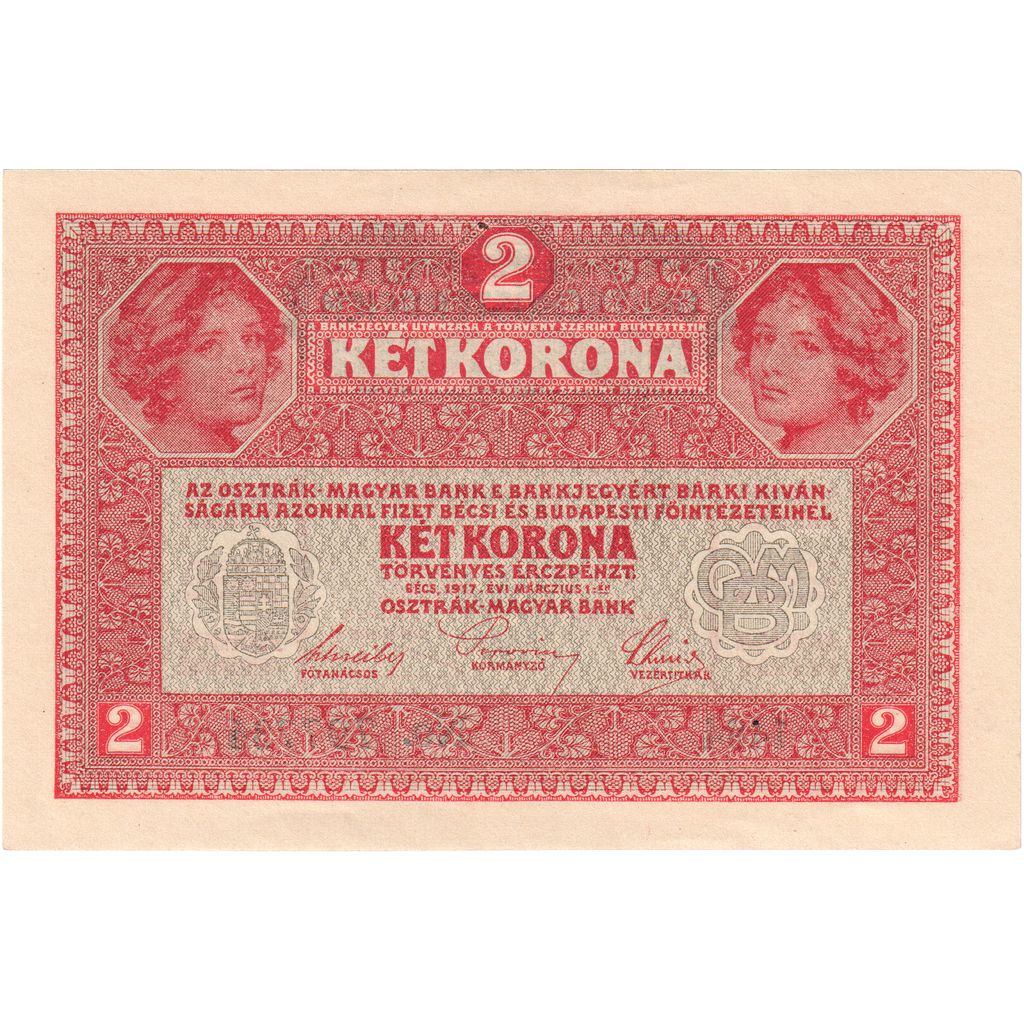Austria, 2 Kronen, 1917, 1917-03-01, KM:21, UNC(65-70)