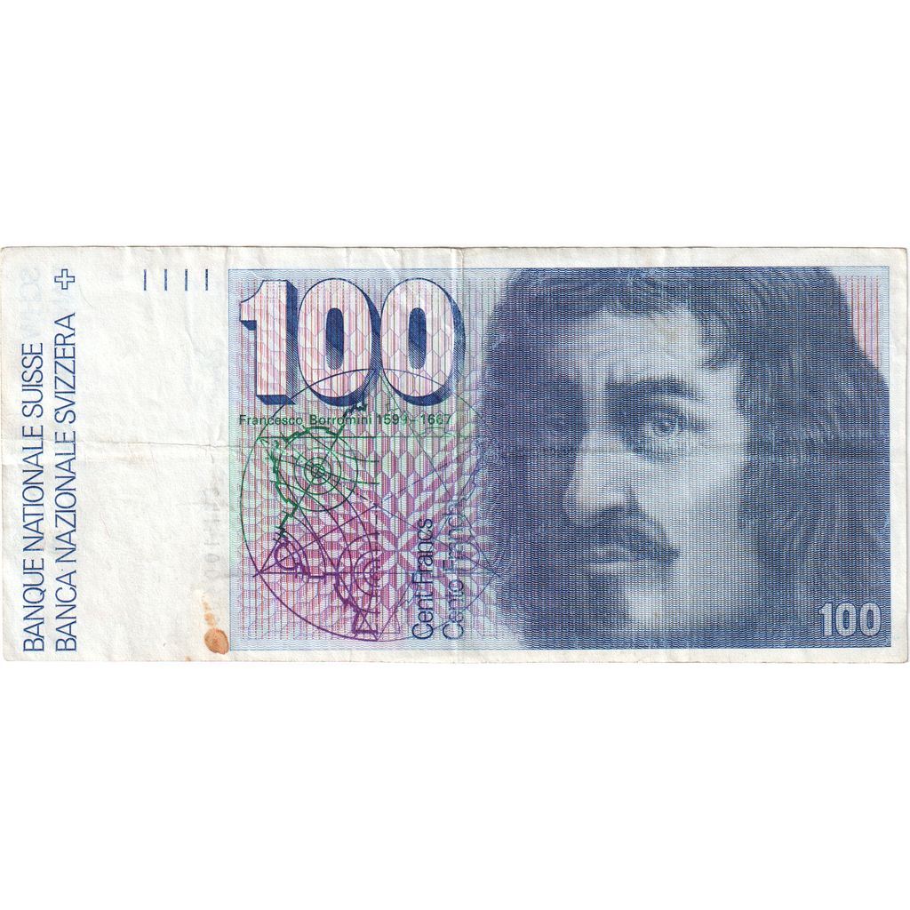 Switzerland, 100 Franken, 1993, KM:57m, EF(40-45)