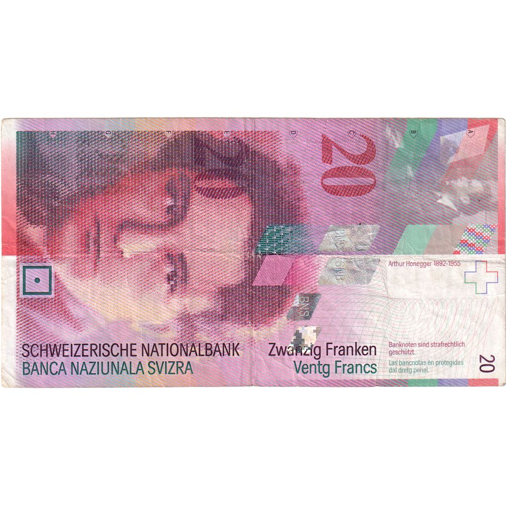 Szwajcaria, 20 Franken, 1994, KM:68a, EF(40-45)