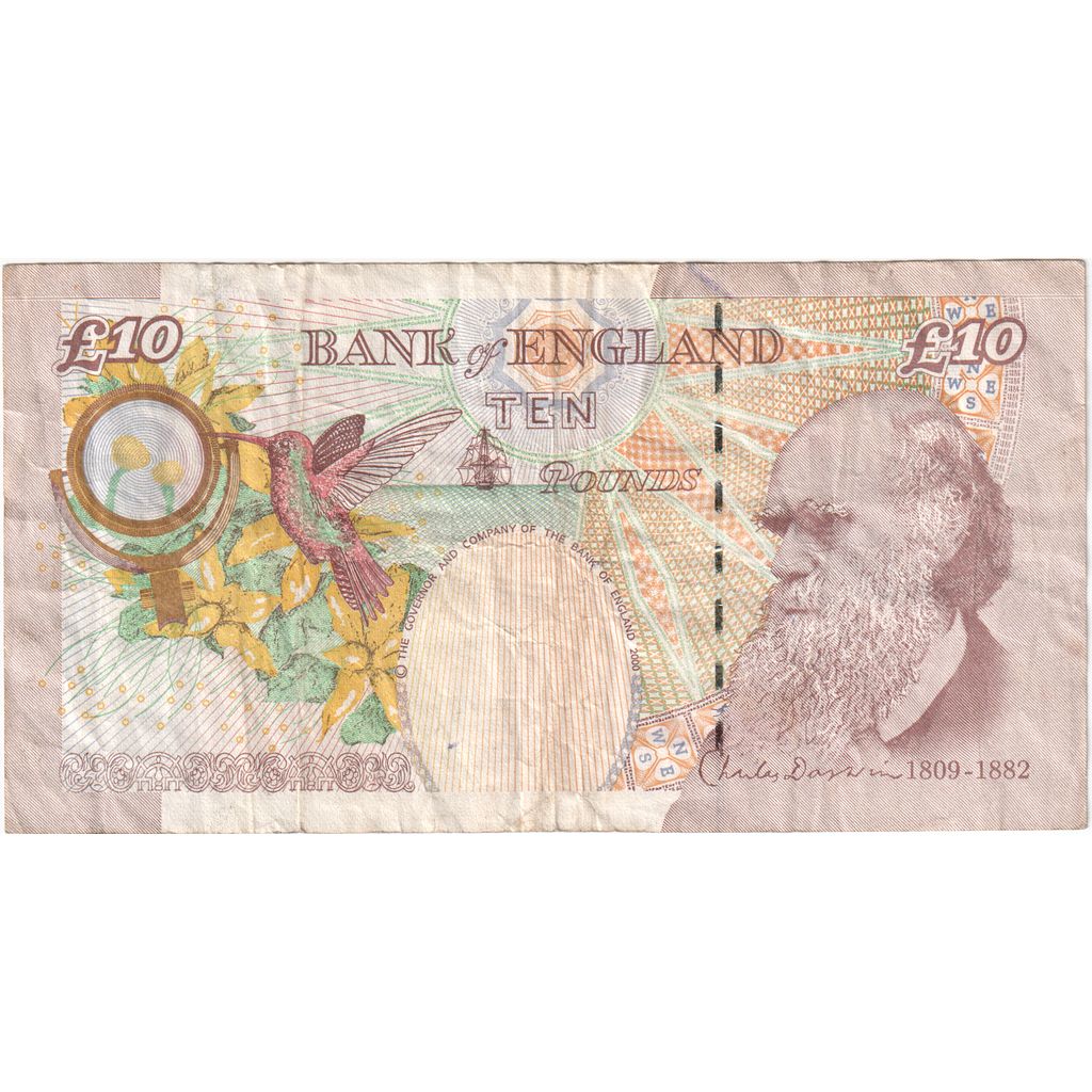 Banknot, Wielka Brytania, 10 Pounds, 2012, KM:389d, EF(40-45)