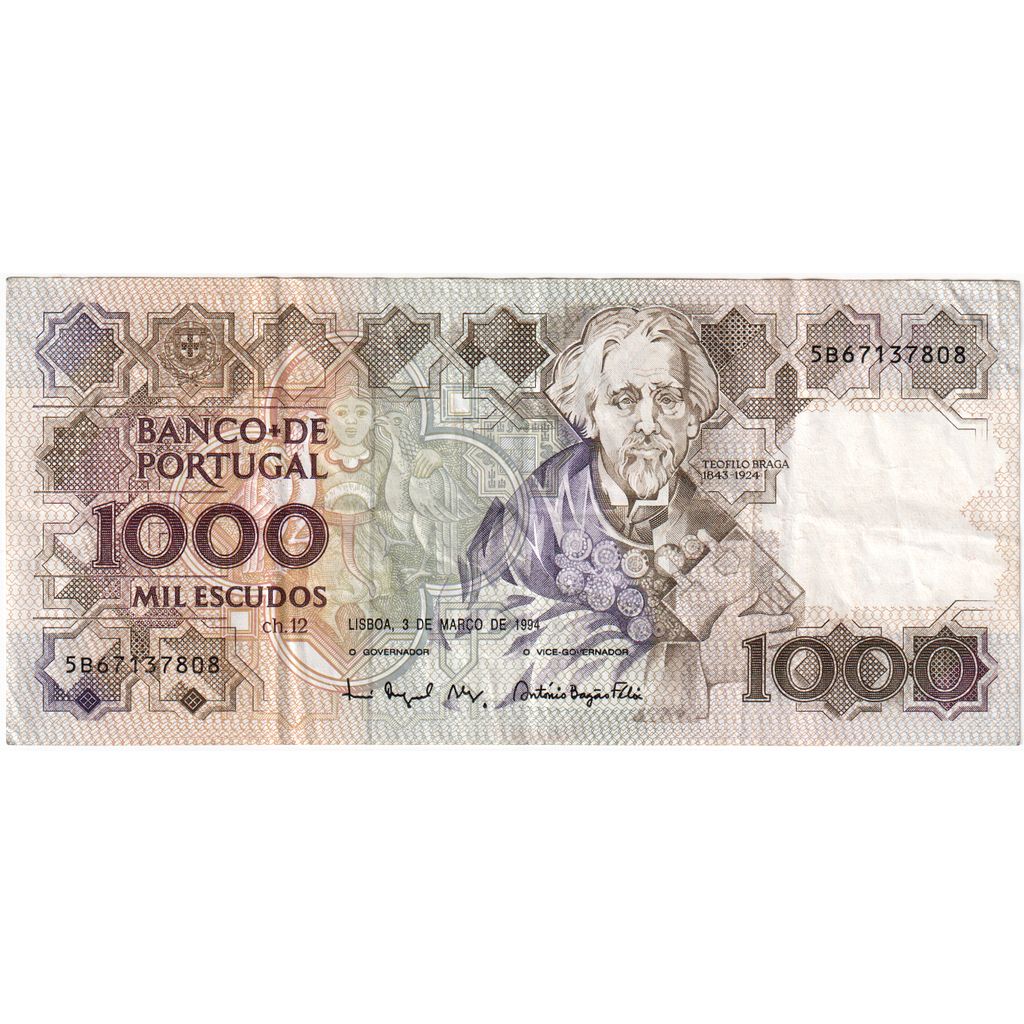 Portogallo, 1000 Escudos, 1994, 1994-03-03, KM:181k, BB
