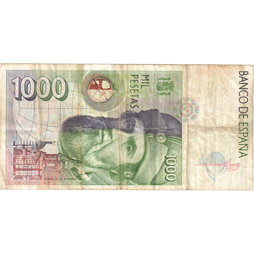 Hiszpania, 1000 Pesetas, 1992, 1992-10-12, KM:163, VF(20-25)