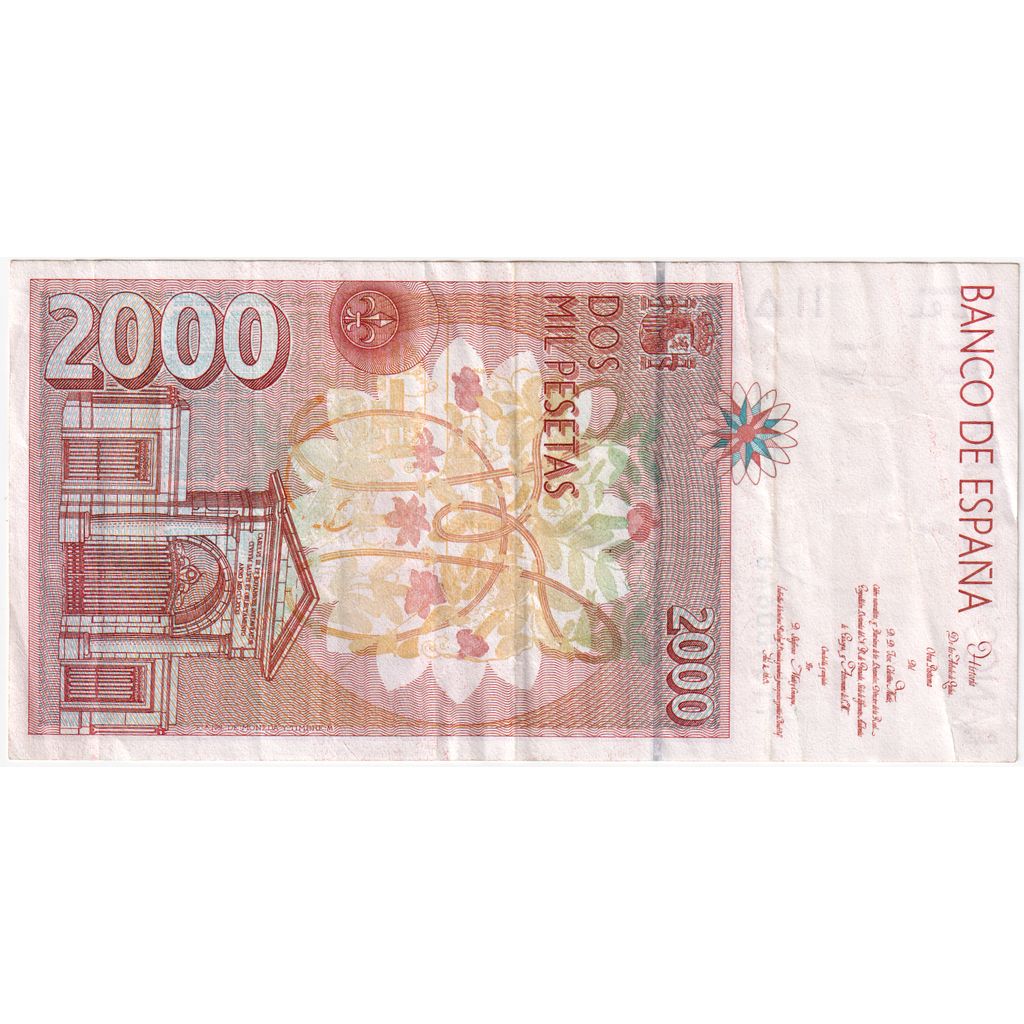 Spain, 2000 Pesetas, 1992, 1992-04-24, KM:164, EF(40-45)
