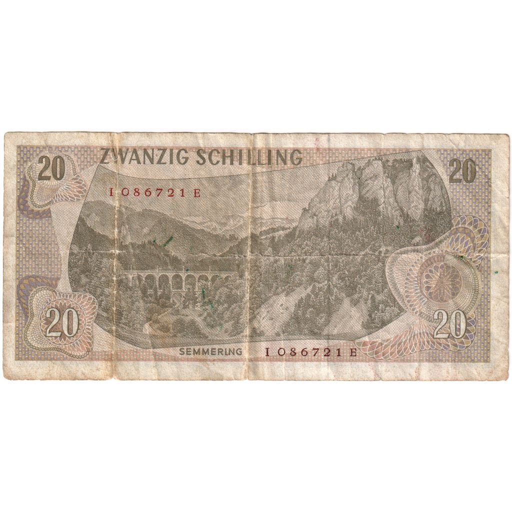 Austria, 20 Schilling, 1967, 1967-07-02, KM:142a, VF(20-25)