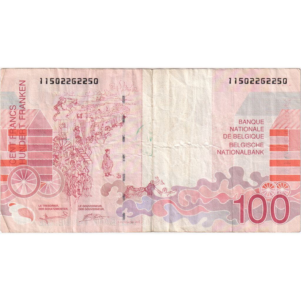 Belgio, 100 Francs, Undated (1995-2001), KM:147, MB