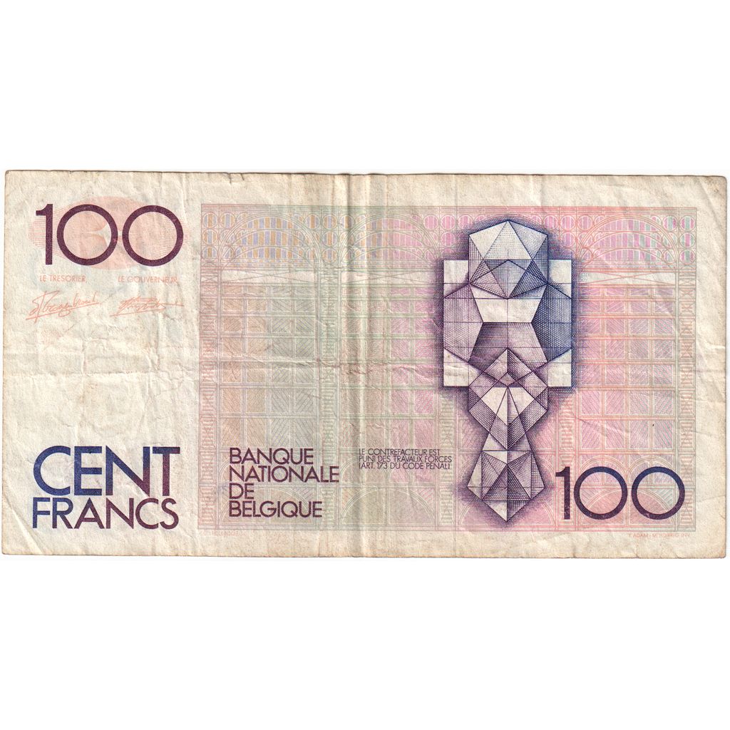 Belgia, 100 Francs, KM:142a, VF(20-25)