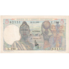 French West Africa, 5 Francs, 1953, 1953-11-21, KM:36, UNC(65-70)