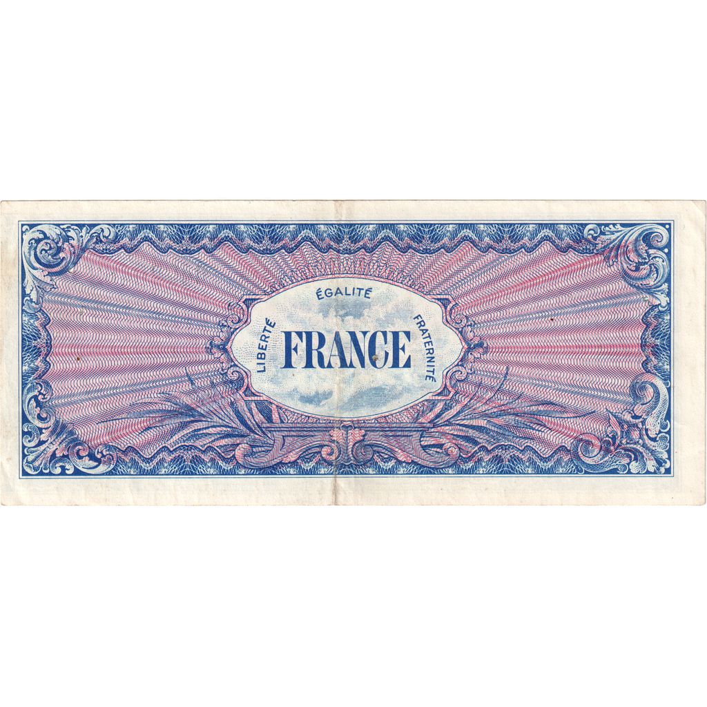 France, 1000 Francs, 1945 Verso France, 1944, 04720462, AU(55-58), Fayette:VF