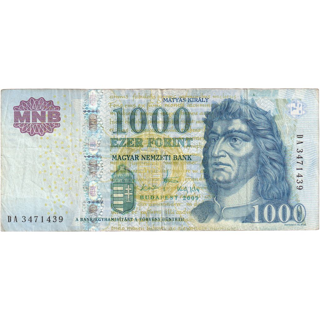 Ungarn, 1000 Forint, 2009, KM:197a, SS