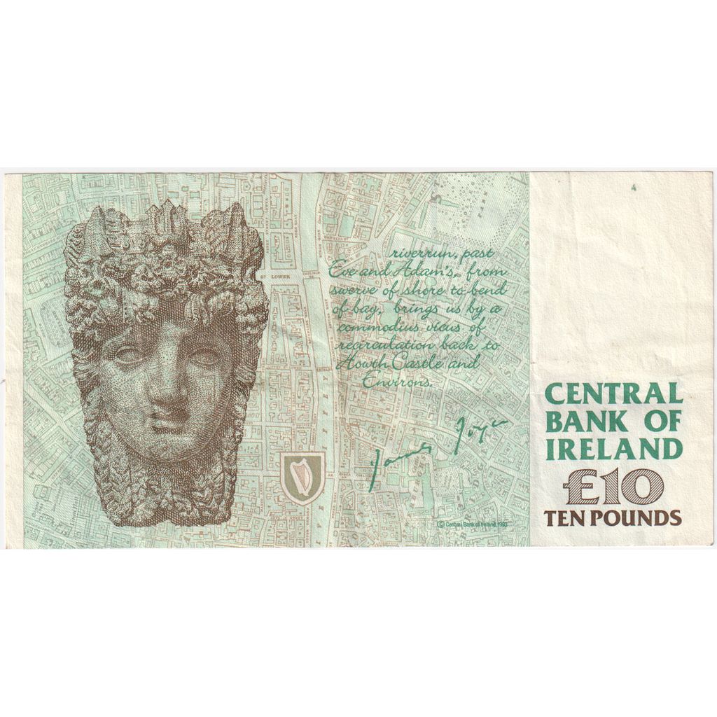 Ireland - Republic, 10 Pounds, EF(40-45)