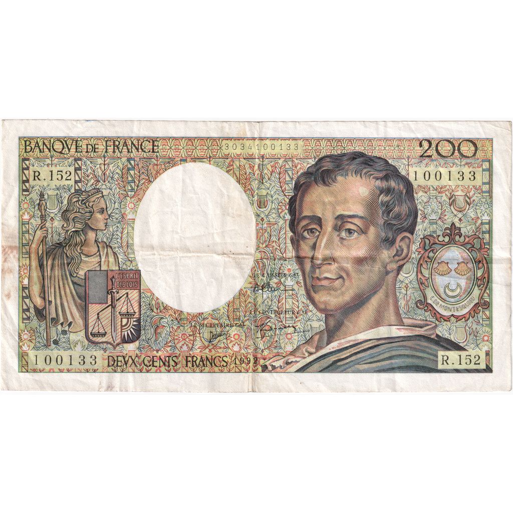 Frankrijk, 200 Francs, Montesquieu, R.152, TTB