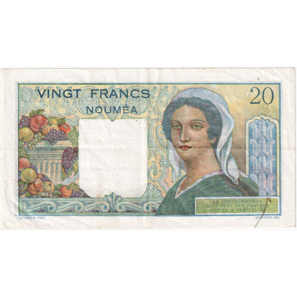 Neukaledonien, 20 Francs, NOUMÉA, SS