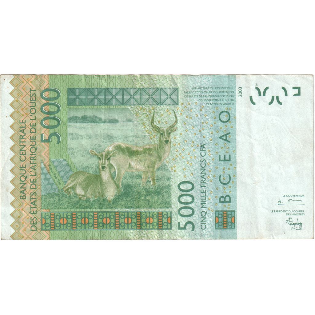 Estados del África Occidental, 5000 Francs, MBC
