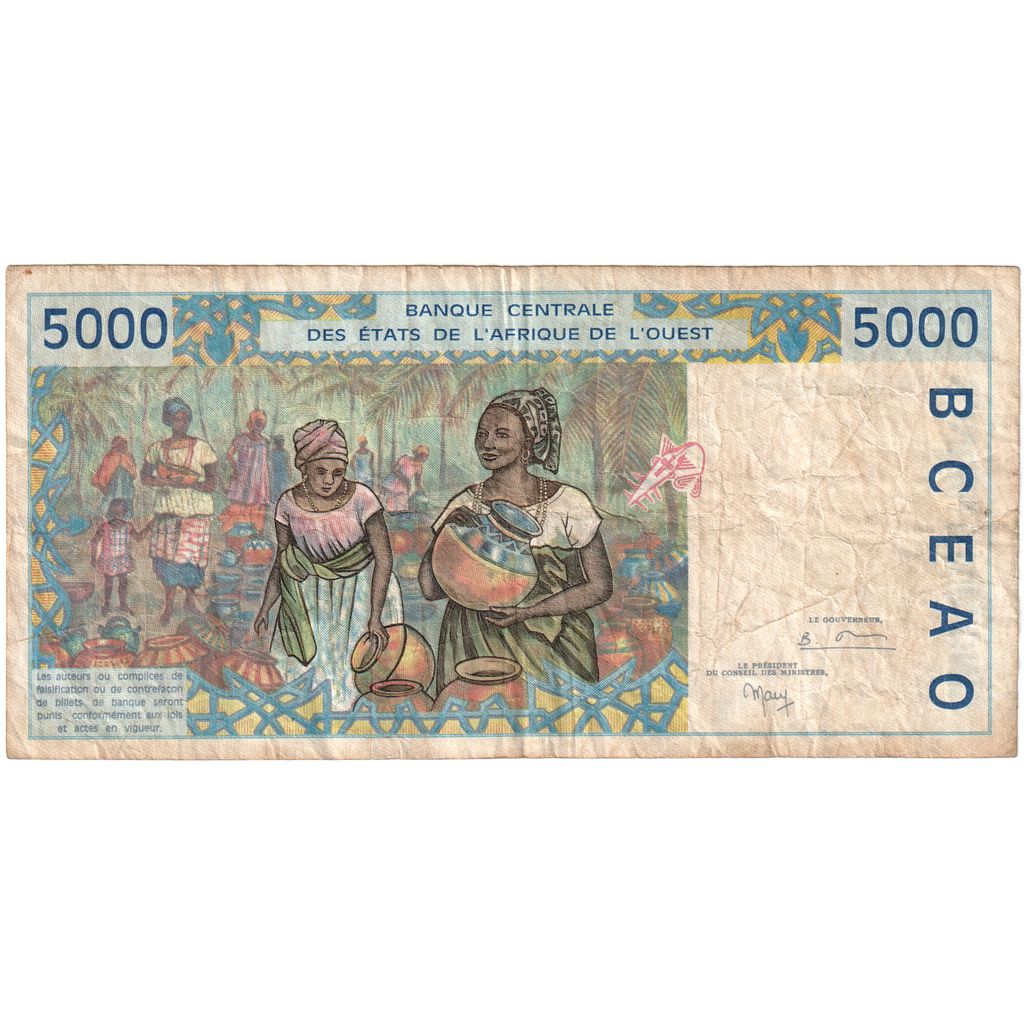 West Afrikaanse Staten, 5000 Francs, Undated (1998), TTB