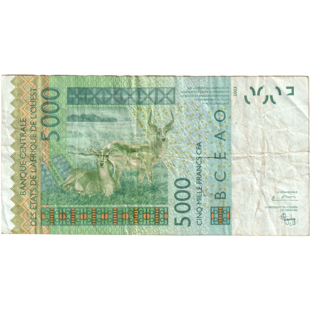 West Afrikaanse Staten, 5000 Francs, TB
