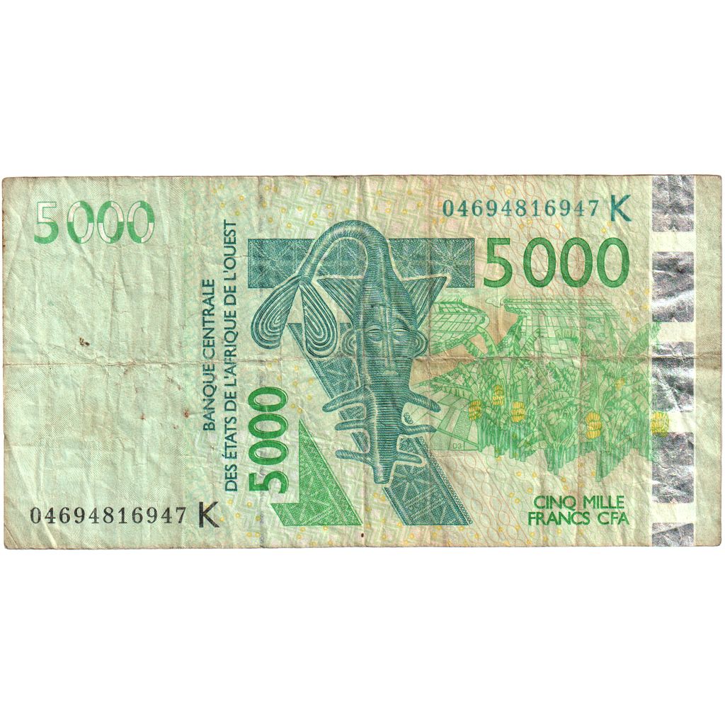 Stati dell'Africa occidentale, 5000 Francs, B
