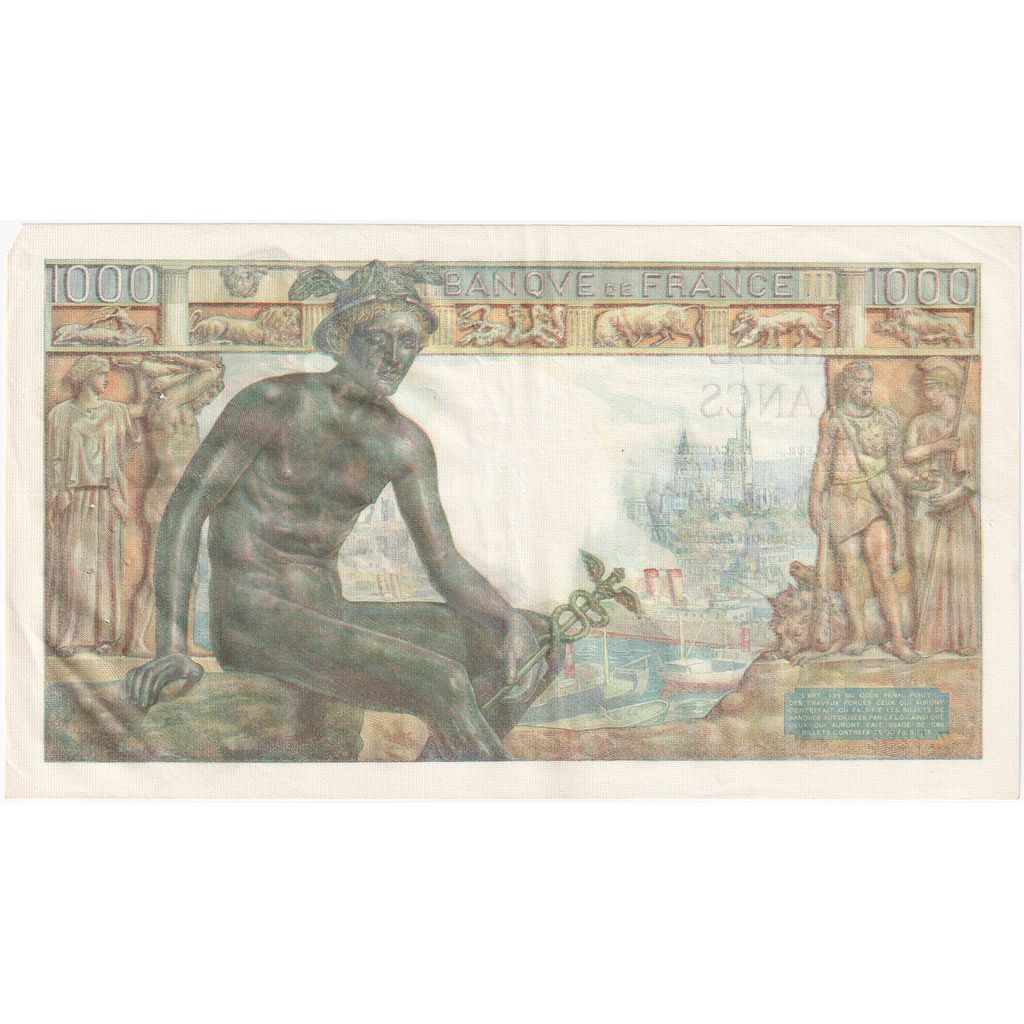 Frankreich, 1000 Francs, Déesse Déméter, 1943-07-22, Z.7292, S