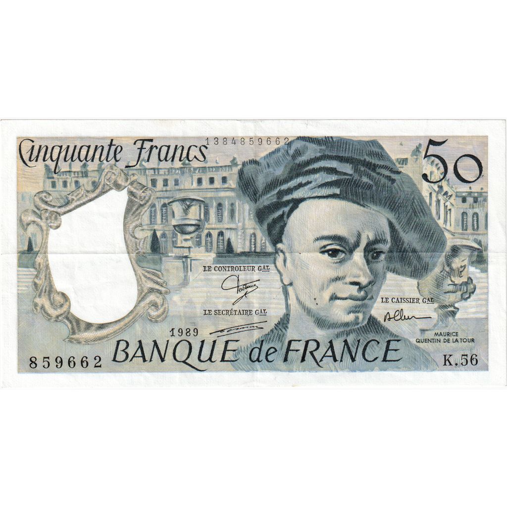 Francia, 50 Francs, Quentin de La Tour, K.56, BB+