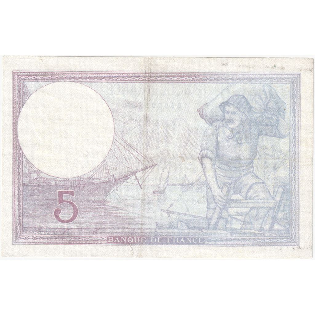 Francia, 5 Francs, Violet, 1940-11-28, V.66364, SPL-