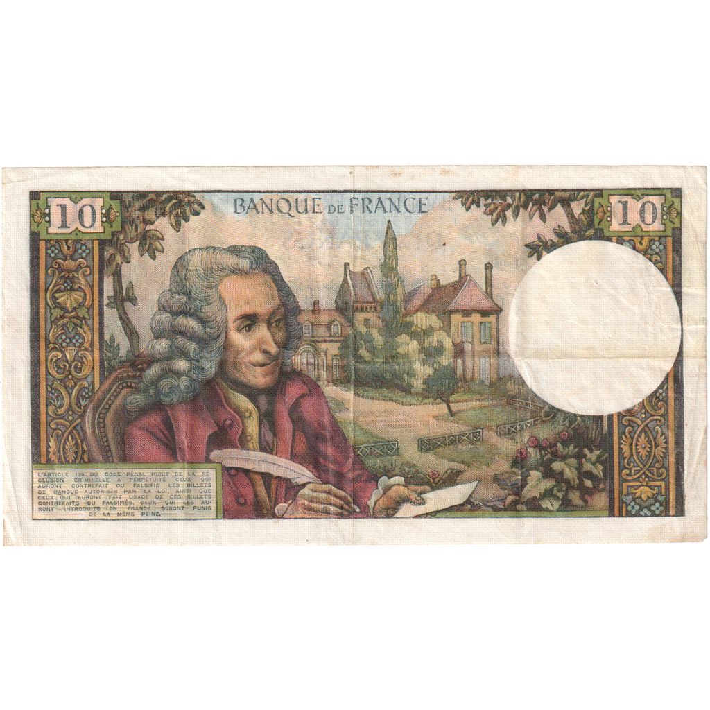 France, 10 Francs, Voltaire, 1965-02-04, H.138, TTB+