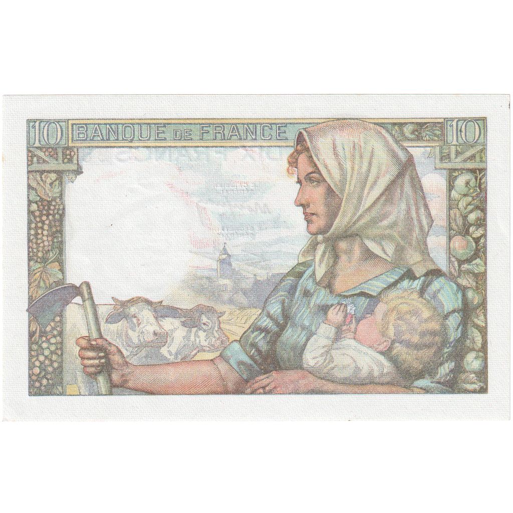 France, 10 Francs, Mineur, 1944-01-13, H.66, UNC(63)
