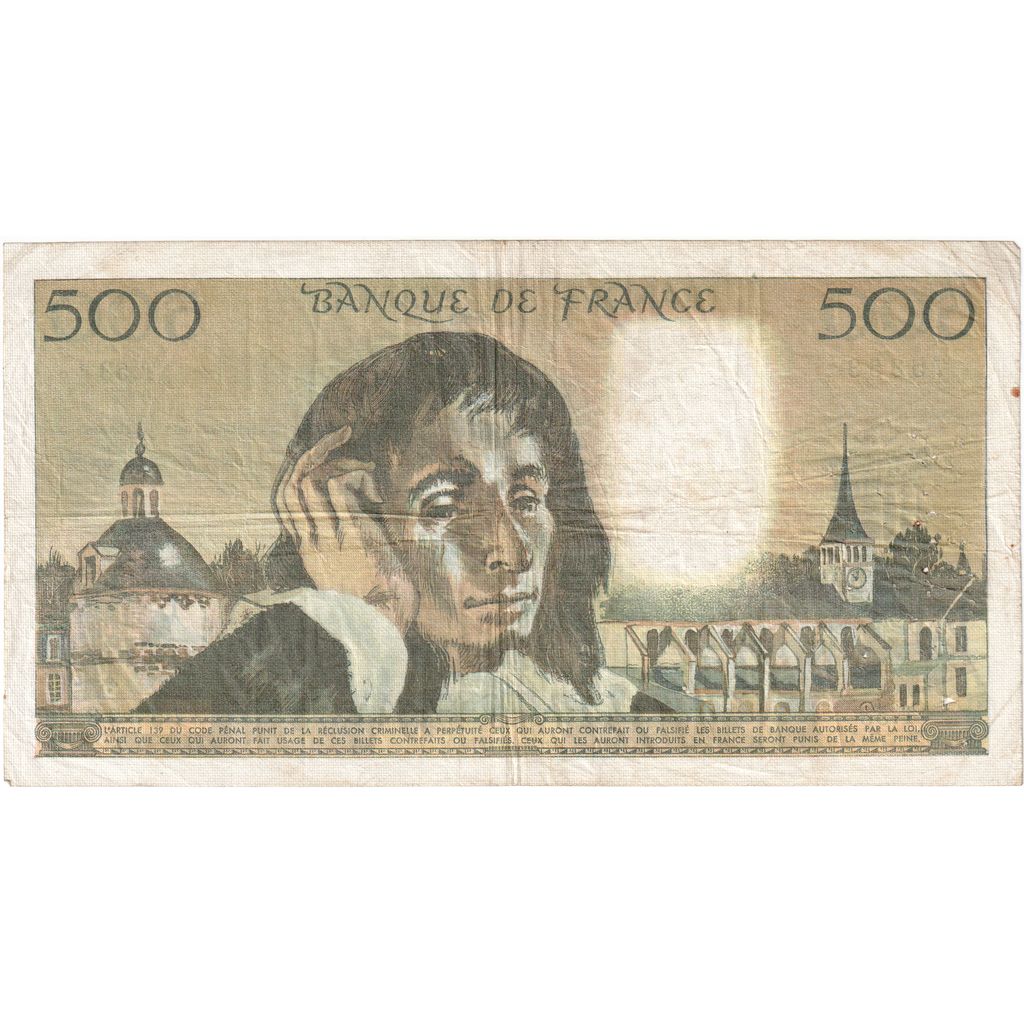 Francia, 500 Francs, Pascal, 1975-11-06, T.53, BB