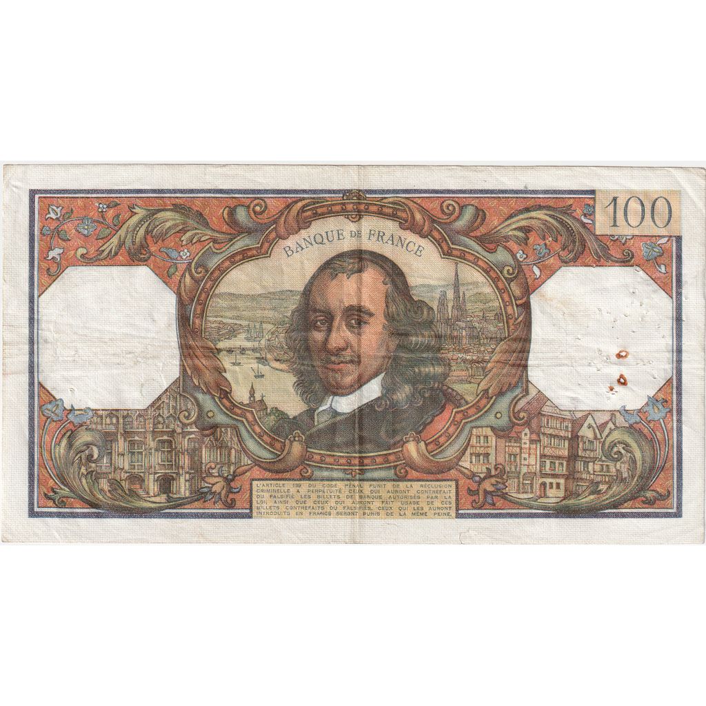 Francja, 100 Francs, Corneille, 1969-01-02, B.387, VF(20-25)