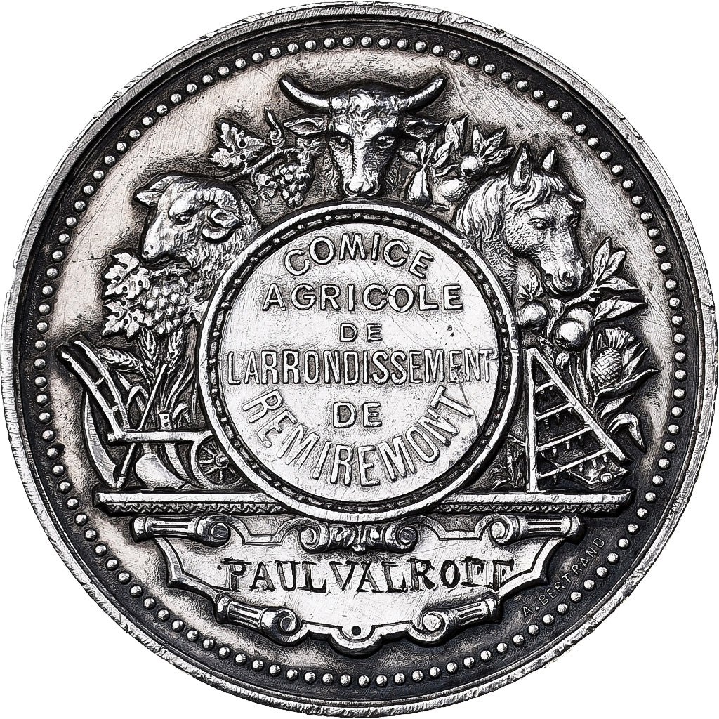 France, Medal, Comice agricole de l'arrondissement de Remiremont, Silver, Arthus