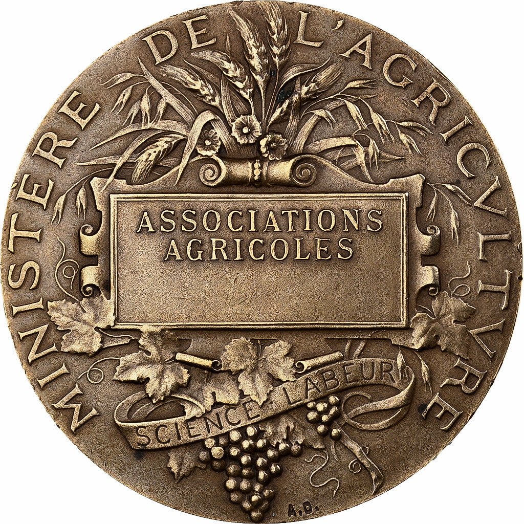 Francia, medaglia, Ministère de l'Agriculture, Bronzo, Dubois.A, SPL-