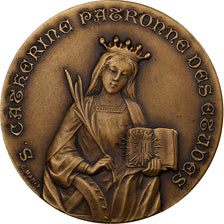 Francja, medal, Sainte Catherine patronne des études, 1938, Brązowy, Marey