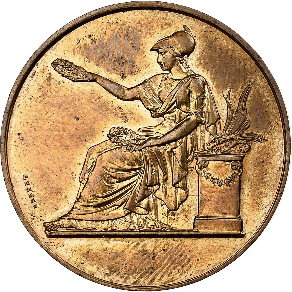 France, Medal, Institut sténographique de Paris, Bronze, Brenet, AU(50-53)