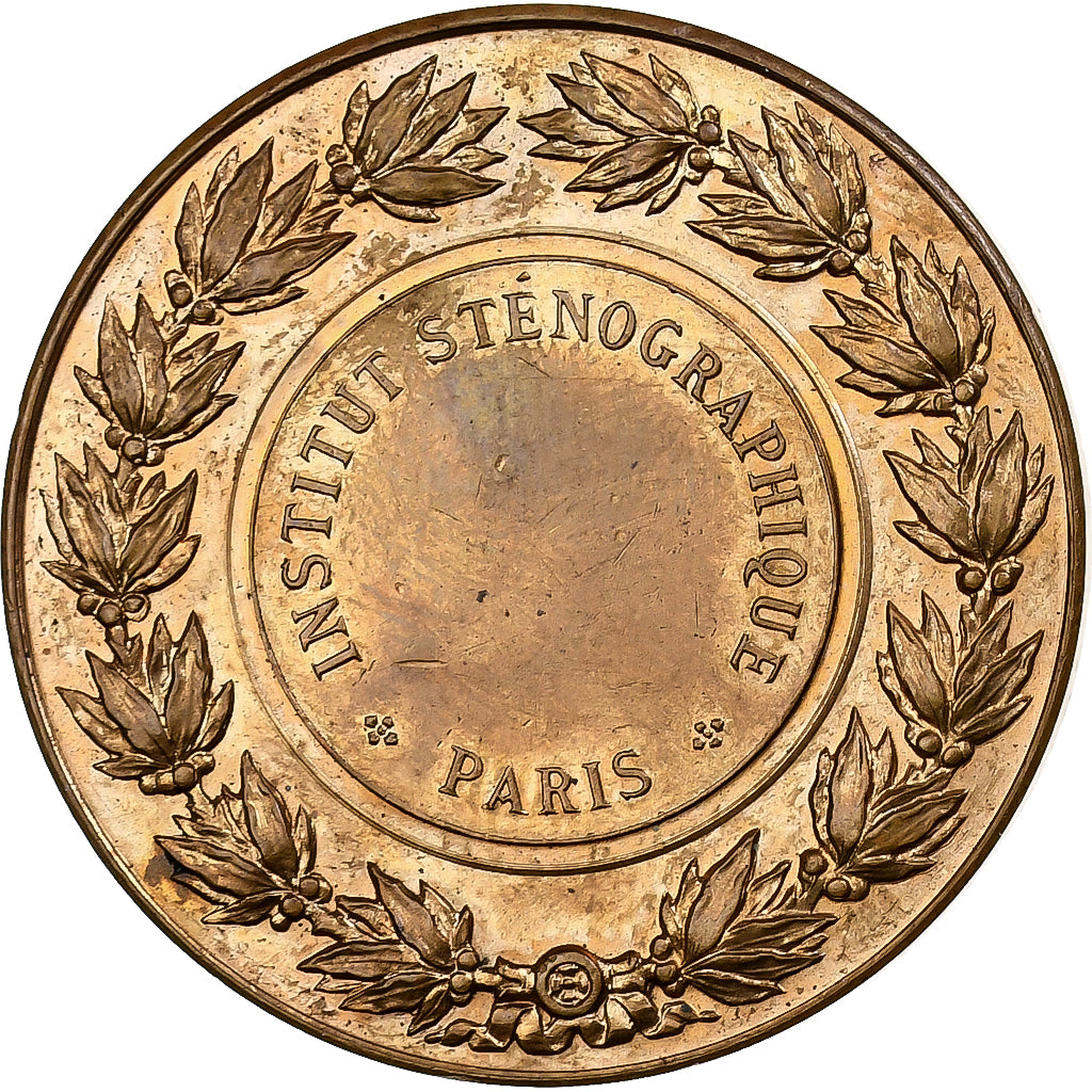 France, Medal, Institut sténographique de Paris, Bronze, Brenet, AU(50-53)