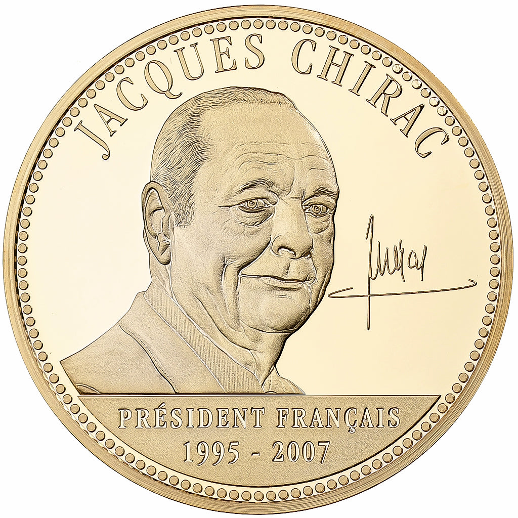 Frankrijk, Medaille, Les Présidents de la République, Jacques Chirac, Copper