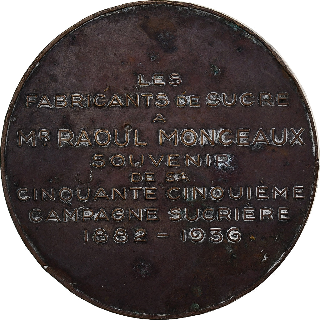 France, Médaille, Raoul Monceaux, 1936, Bronze, TTB, Turin