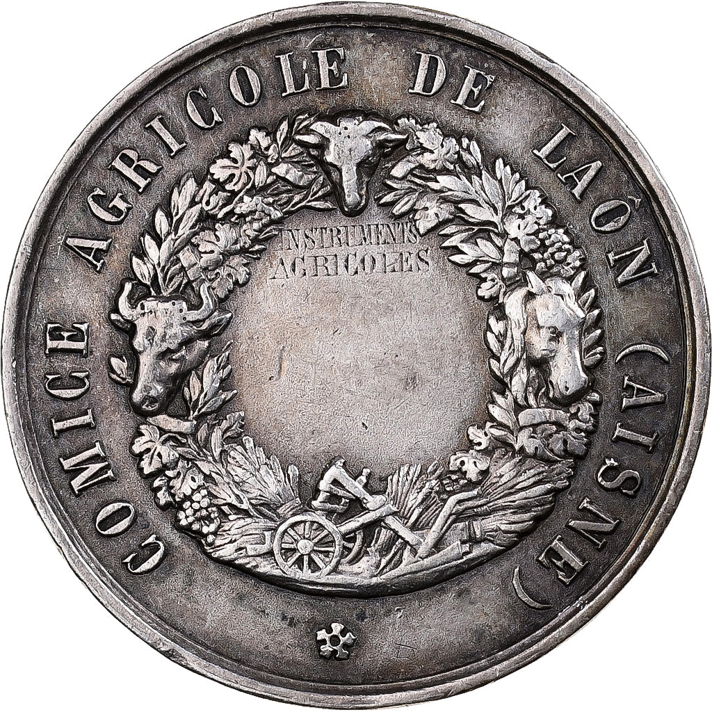 Frankreich, Medaille, Comice Agricole de Laôn, Olivier de Serres, Silber, De