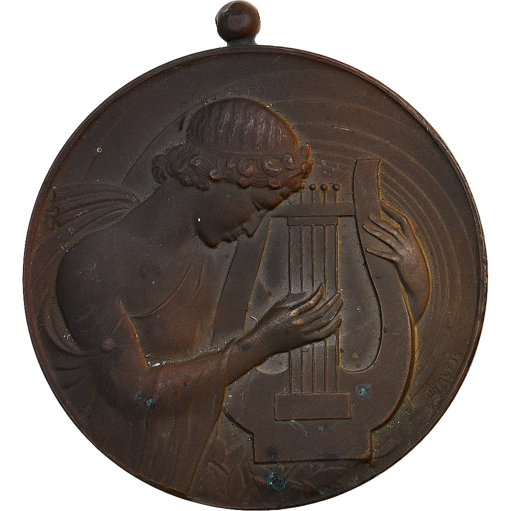 France, Médaille, Concours international de musique de Lille, 1953, Bronze, TTB