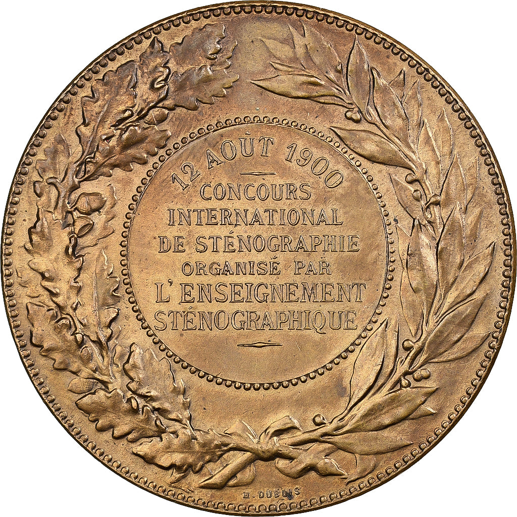 França, medalha, Concours international de sténographie, Bronze, Dubois.H