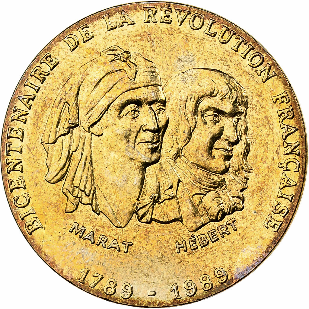 Frankreich, Medaille, Bicentenaire de la Révolution Française - Marat et