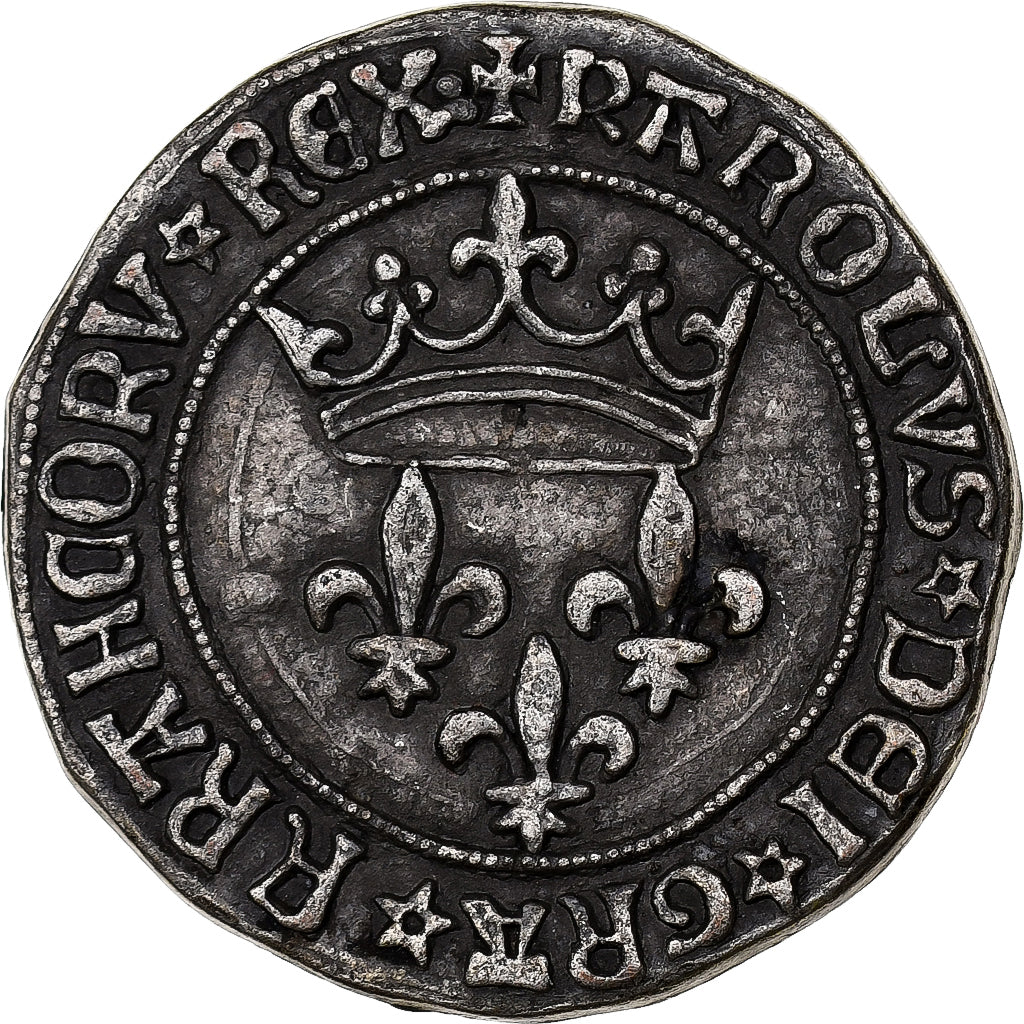 Francia, zeton, Collection BP, Gros Charles VII, 1968, Zamak, EBC