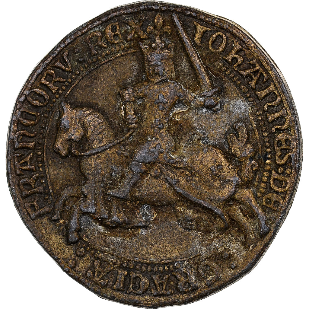 França, Token, Collection BP, Franc à Cheval, Jean Le Bon, 1968, Zamak