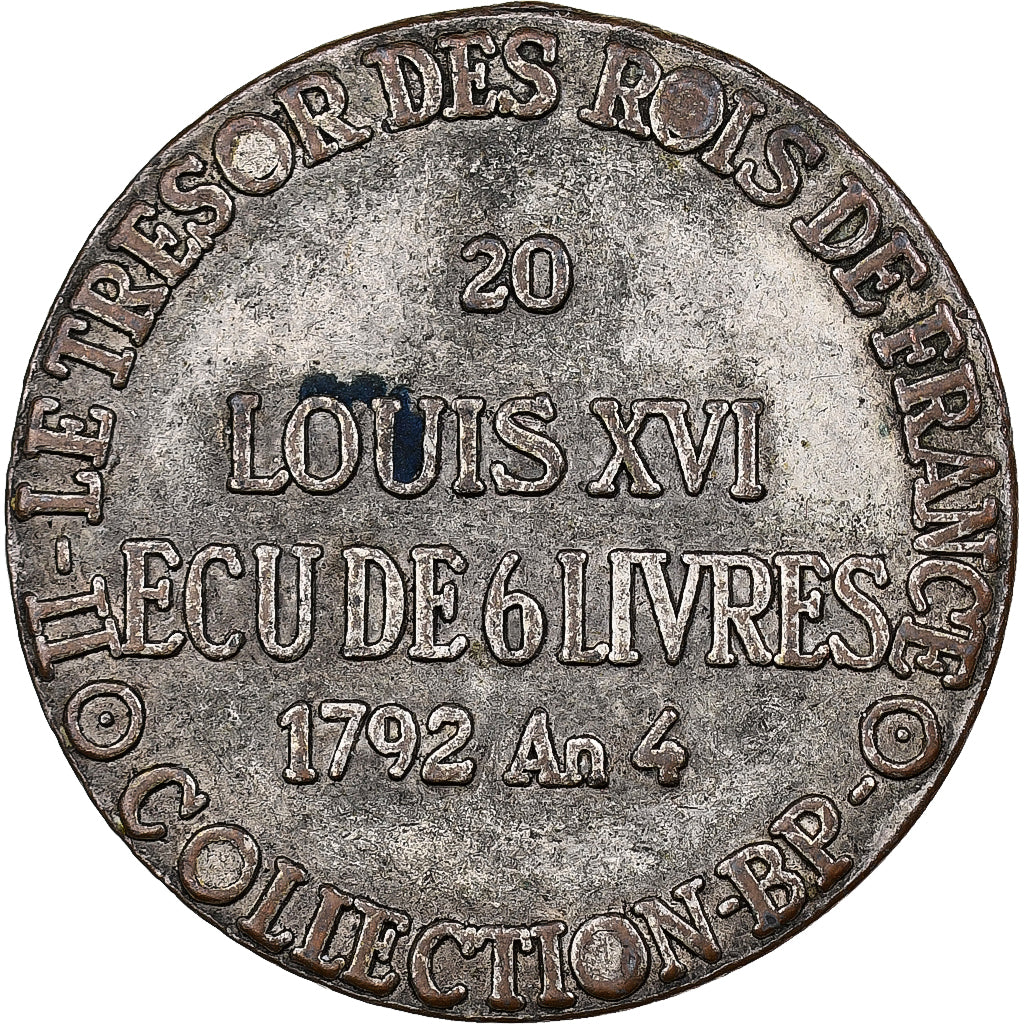 France, Token, Collection BP, Ecu de 6 Livres Louis XVI, 1968, Zamak, AU(55-58)
