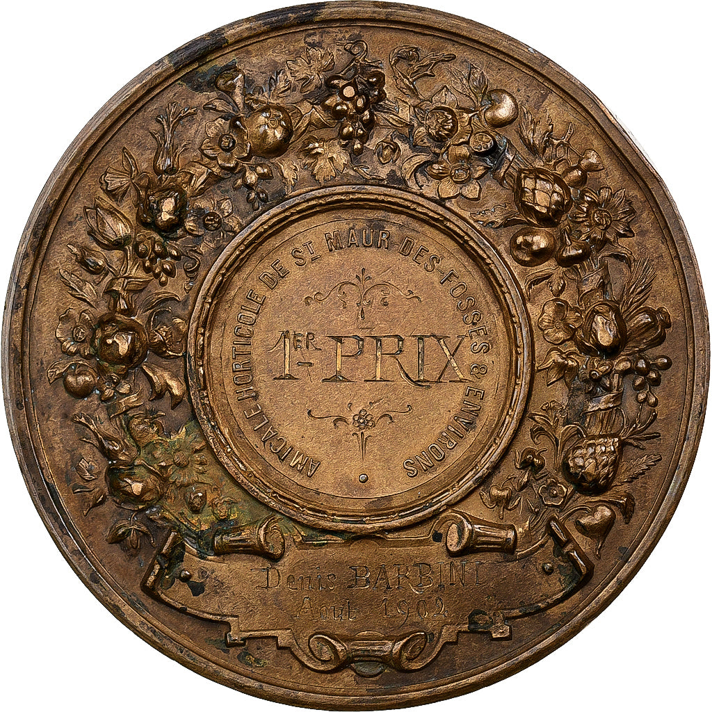 Frankreich, Medaille, Amicale horticole de St Maur des Fosses, 1902, Bronze