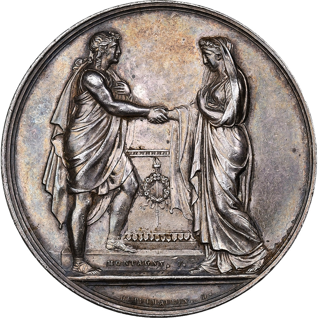 France, Medal, Mariage, Religion, Silver, Montagny, AU(55-58)