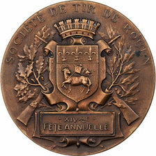 Francja, medal, Société de tir de Rouen, 1914, Brązowy, AU(55-58)