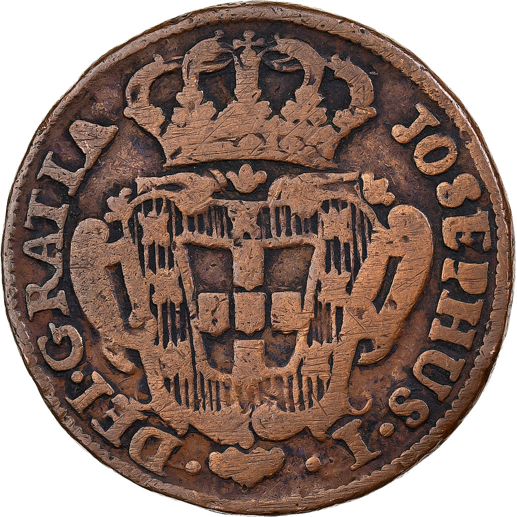 Portugal, 10 Reis, 1764, Copper, EF(40-45), KM:834