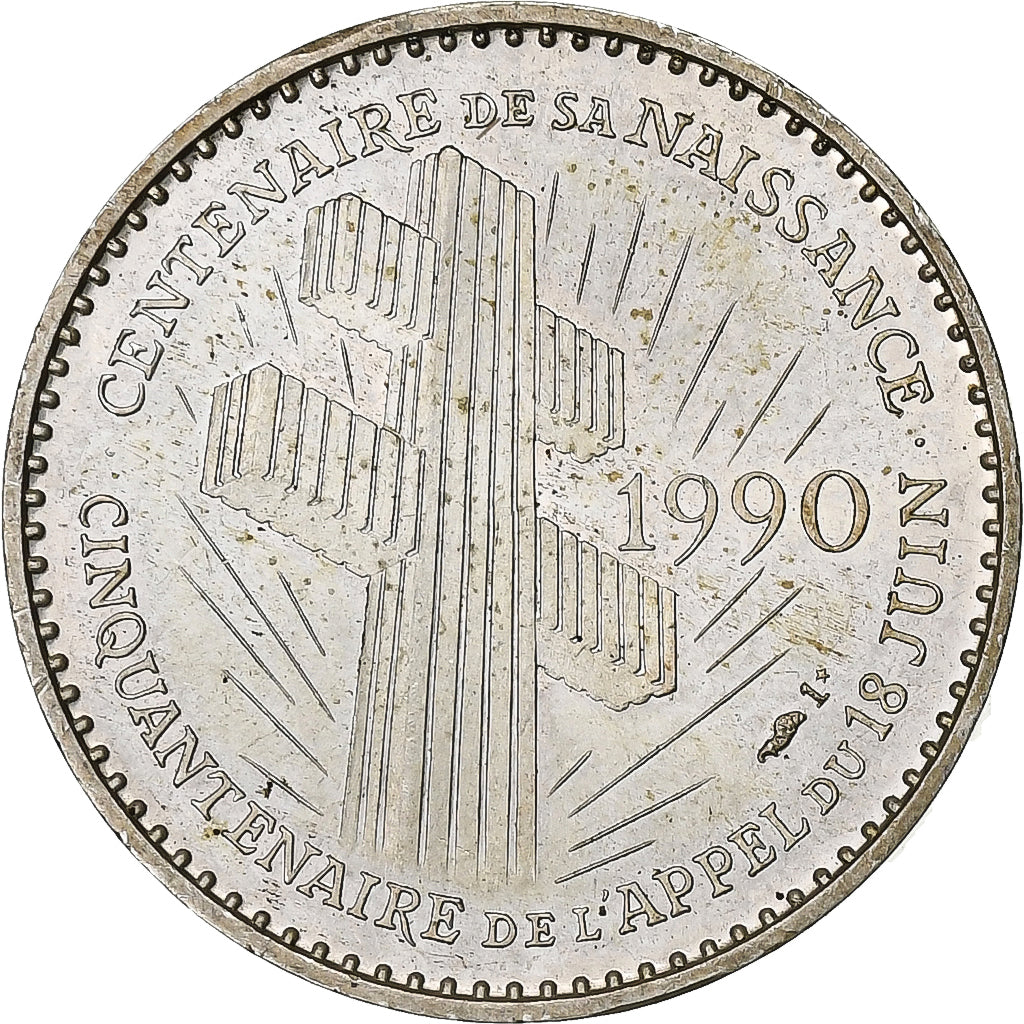 Frankreich, Medaille, Centenaire de la Naissance du Général de Gaulle, 1990
