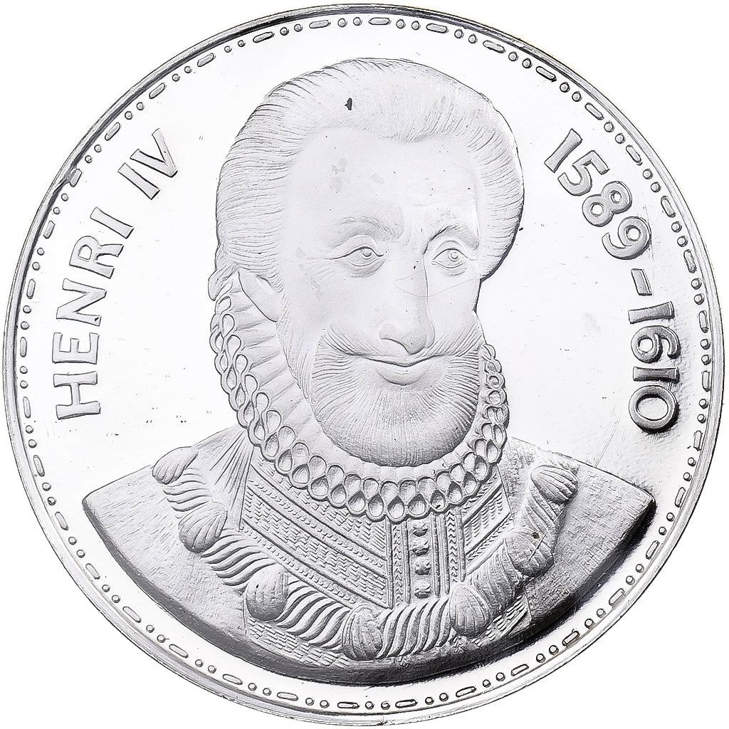 Francja, medal, Les Rois de France,  Henri IV, Srebro, MS(63)