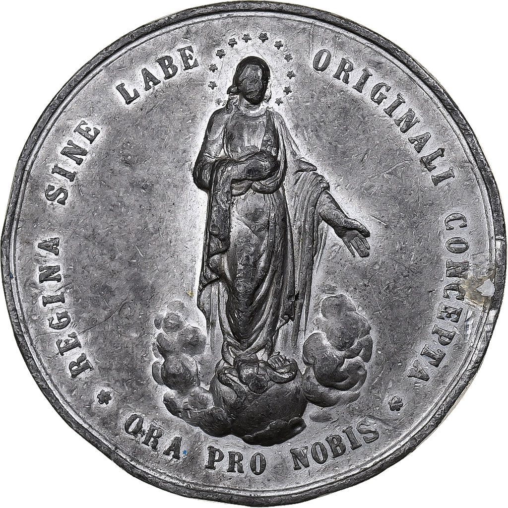 Vaticano, medalha, Leo XIII, Estanho, EF(40-45)